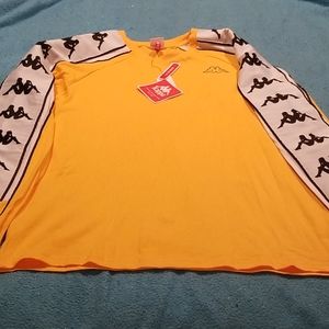 Men long sleeves yellow shirt